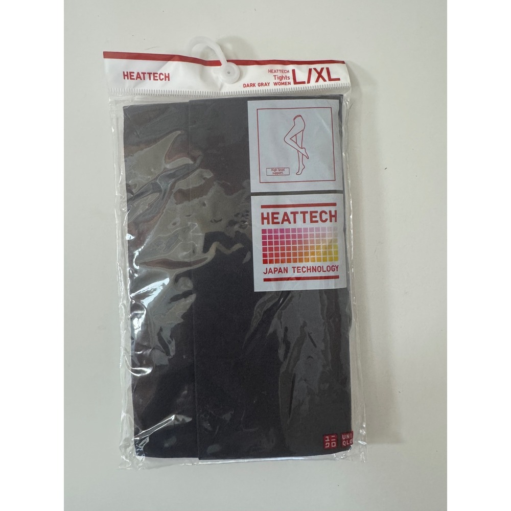 Uniqlo Heattech Tights Womens L/XL Dark Gray 60 Denier Thermal Support Hosiery